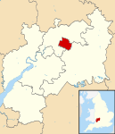 Cheltenham UK locator map